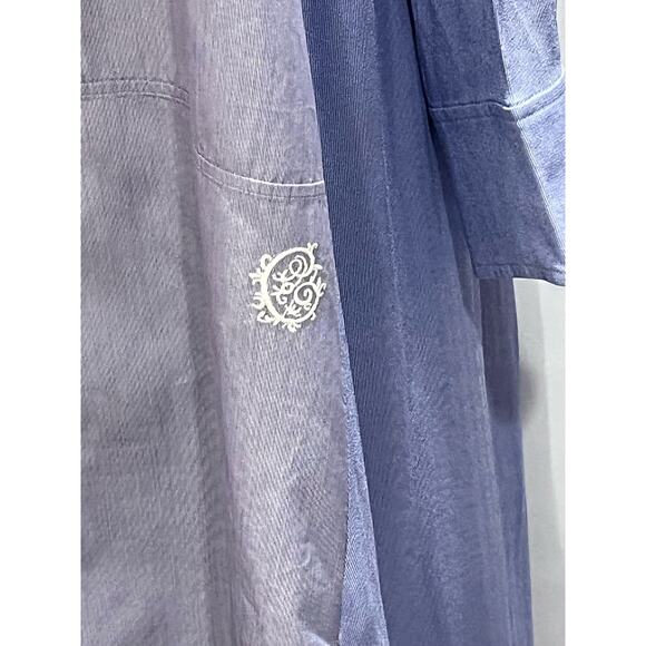 Chloe Designer ASYMMETRIC midi SHIRT DRESS IN LAVENDER BLUE Sz 38/US 6 - Picture 3 of 12